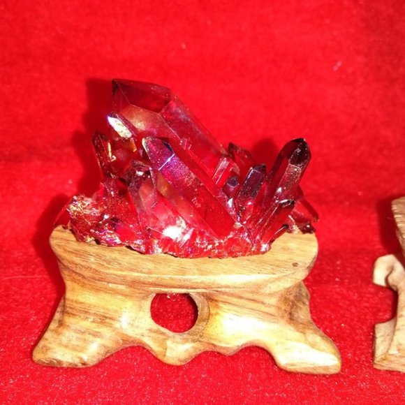 Aura Quartz Titanium Crystal Clusters - Picture 3 of 9